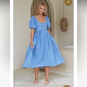 Adele Midi Dress 100% Linen